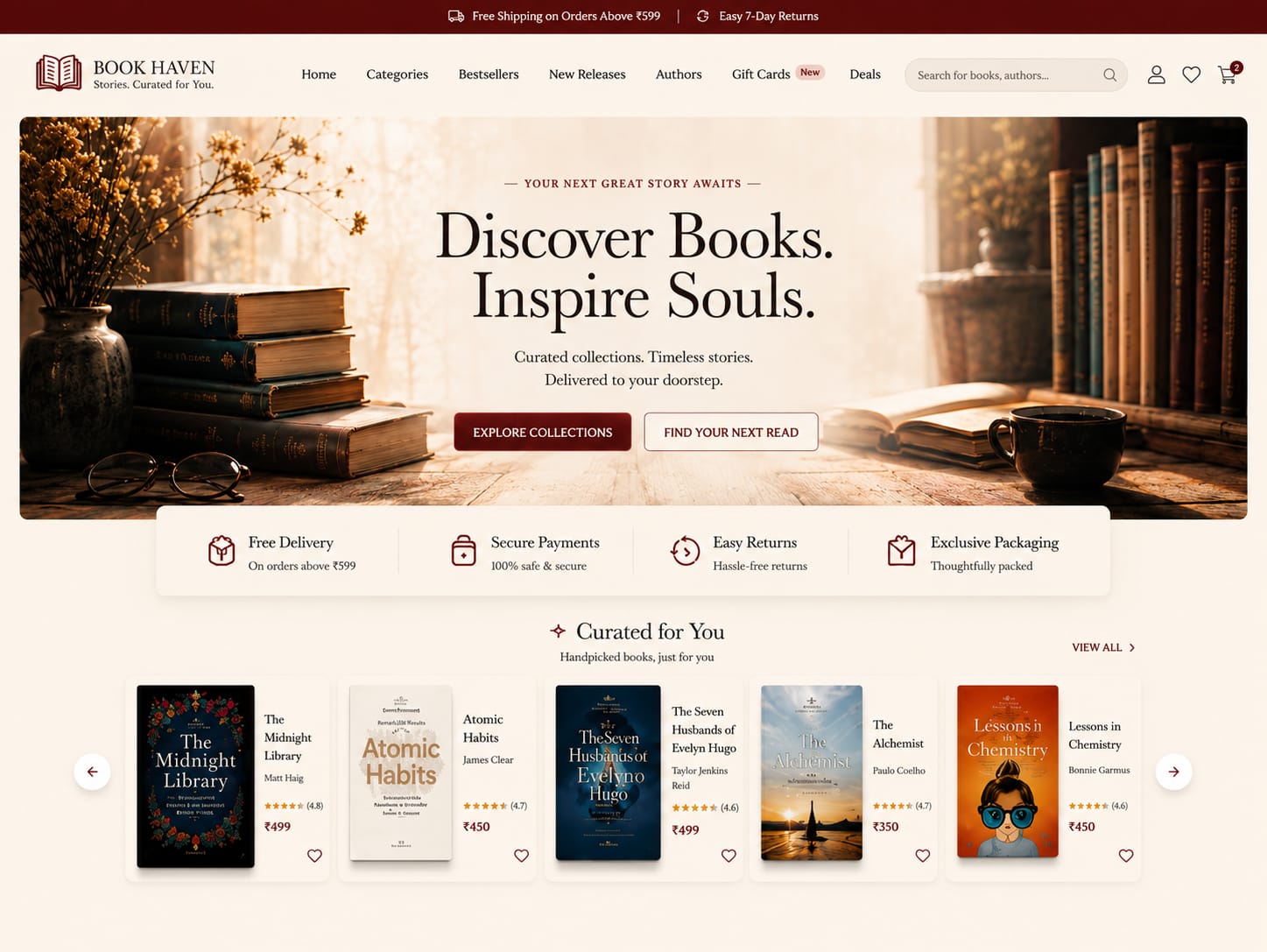 Book / E-Commerce Website