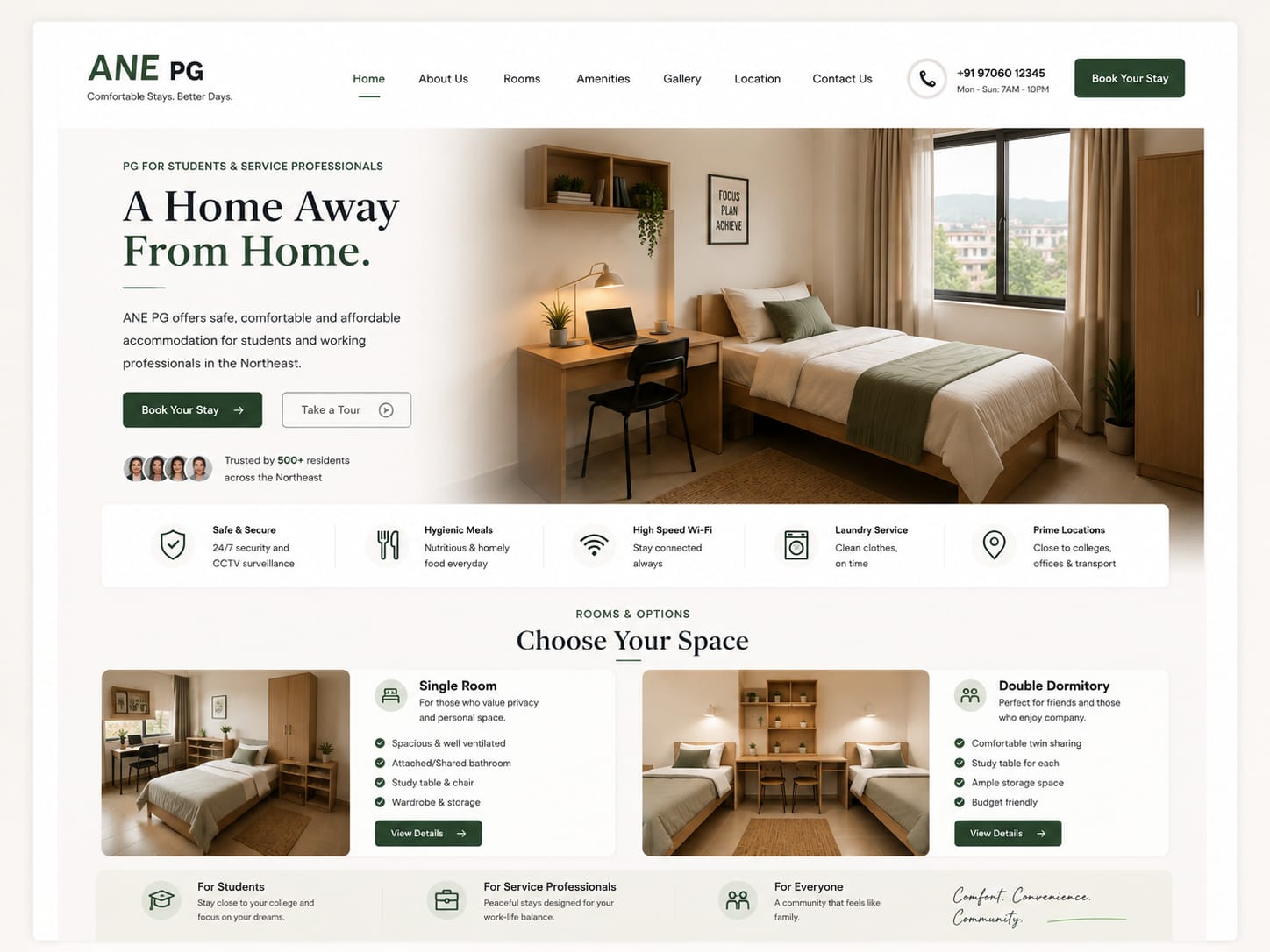 PG / Student Accommodation